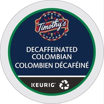 Timothy&#39;s Colombian Decaf Coffee 24 to 144 Keurig K cups Pick Any Size FREE SHIP - £19.68 GBP+