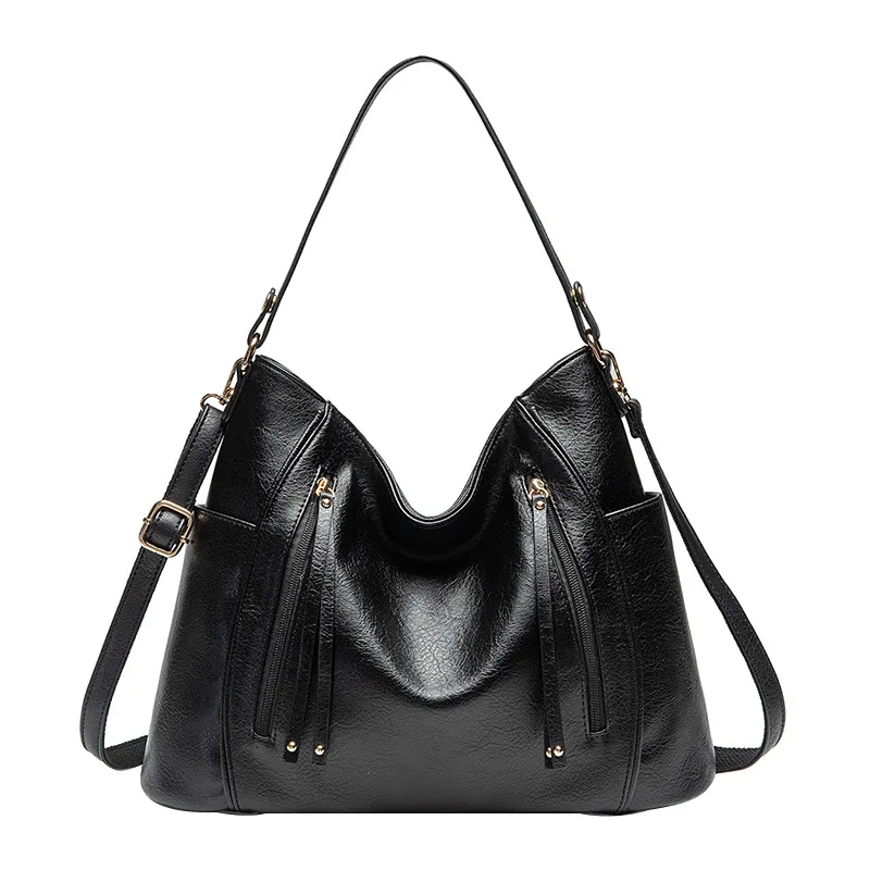 Hobo Bag Leather Women Handbags Female Fashion Shoulder Bags Vintage Lar... - $35.20