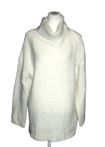 PrinStory Women&#39;s Long Sleeve Turtleneck Chunky-Knit Sweater Ivory White... - $22.50