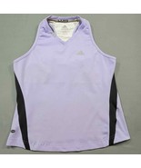adidas Women Tank Size L Purple Black Athletic Shelf Bra Sporty Racerbac... - £7.82 GBP
