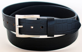 Handmade Heavy Duty Men&#39;s Dress Casual Cow Leather Belt Black 2634RS - £17.40 GBP