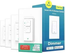 Meross Smart Wifi Light Switch For Dimmable Leds, Single Pole Smart, 4 Pack. - £63.10 GBP
