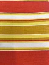 Waverly Fabric Cotton Toreador Stripe Orange Yellow Gold Scotchgard 3 yards Vtg - £25.84 GBP