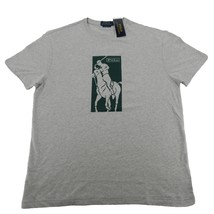 Polo Ralph Lauren Graphic T-Shirt Men&#39;s Size XL Grey Heather TEE NEW - $34.95
