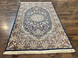 Pakistani Oriental Rug 5x7 Navy Blue Handmade Wool Carpet Vintage 225 KPSI - £2,043.73 GBP