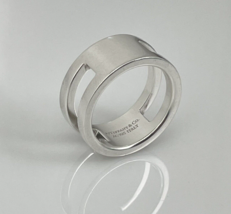 Size 7 Tiffany &amp; Co Sterling Silver 925 Italy Cutout Ring - $239.00