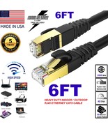 Cat 8 Gold Plated Ethernet Cable Super Speed 40Gbps Patch LAN Network RJ... - $5.90
