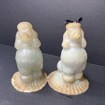 Poodle Figurines Statues 6” Vintage Set of 2 Pair Boy Girl Opalescent Ir... - £38.35 GBP