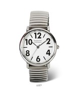 Hammacher Gentleman&#39;s Easy Read Stainless Steel Big Numbers Watch Wristw... - £22.70 GBP