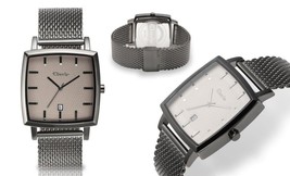 NEW Maurice Eberle 14051 Men’s Sullivan Collection Gun Metal Mesh Bracelet Watch - £14.99 GBP