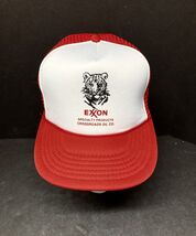 Vintage 1975 Exxon Tiger Logo Snapback Hat Mesh Trucker Cap VTG Foam Rop... - $18.98