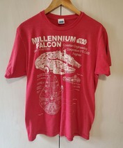 Star Wars Millennium Falcon Screen Printed Graphic T-Shirt Men&#39;s Size Large - $19.60