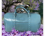 Patricia Nash MILANO Weekender BLUEGRASS LEATHER Carry On ZIP Duffle 19x... - $269.97