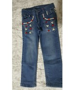 Sinbad Toddler Girls Denim Pants Sz 3 year Old Embellished With Pearls a... - £14.40 GBP