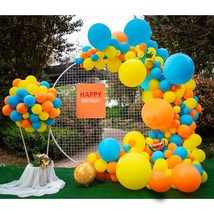 Diy Party Balloon Garland Kit,129 Pcs Yellow Orange And Blue Balloon Arch Kit Fo - £28.46 GBP