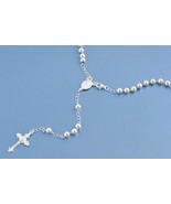 New  Sterling Silver Rosary Beads 20 Inches - £71.77 GBP