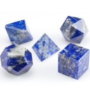 Lapis Lazuli Platonic Solids Set 5 Pcs Sacred Geometric - £35.48 GBP
