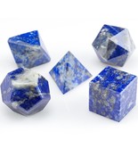 Lapis Lazuli Platonic Solids Set 5 Pcs Sacred Geometric - £35.46 GBP