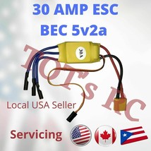 30AMP ESC 30a ESC 3s ESC XT60 Deans XT30 BEC 5v2a FPV Drone RC Plane hel... - $186.75 MXN+