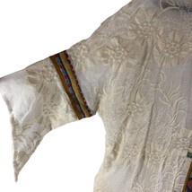 Doveyaf Chinese Vintage Collection Embroidered Robe Sheer Ivory OS - £26.65 GBP