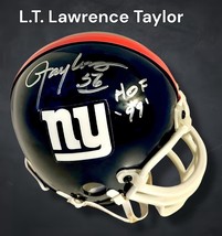 LAWRENCE TAYLOR AUTOGRAPHED SIGNED N.Y. GIANTS FOOTBALL MINI HELMET wAPCOA - $108.89