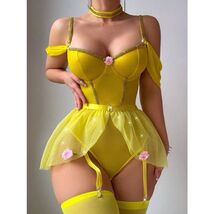 Beauty &amp; Beast Princess Belle Sexy Cosplay Lingerie Set w/ Thigh High So... - €25,78 EUR
