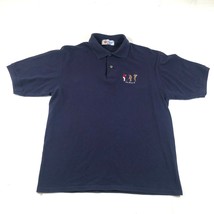 Sgt. Leisure Hawaii Polo Shirt Mens M Navy Blue Cotton Collared Logo Haw... - £11.18 GBP