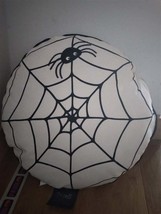 Thro by Marlo Lorenz Halloween 18&quot; Round Spider Web Throw Pillow - £23.72 GBP