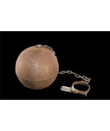 Vintage Antique Collectible Medieval Style Metal Ball &amp; Chain Prison Jai... - £196.64 GBP