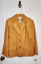 NWT Liz Claiborne Corduroy Size 16W Daffodil Yellow Jacket Pockets - $32.73