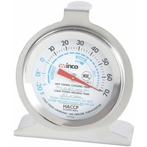 Winco Dial Refrigerator/Freezer Thermometer with Hook and Panel Base, 2-... - £13.42 GBP