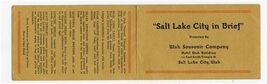 Salt Lake City in Brief Brochure Utah Souvenir Company 1930's - $17.82