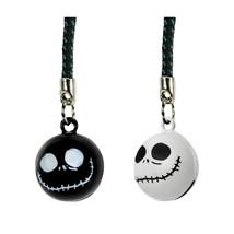 SET OF 2 JACK SKELLINGTON BELL CHARM Nightmare Before Christmas Cell Pho... - $6.95