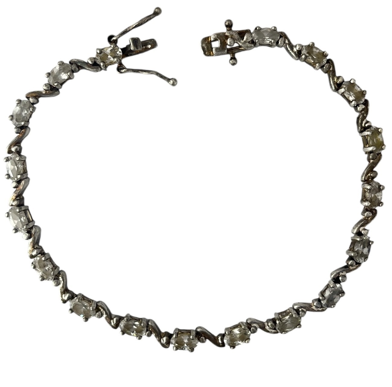 Cubic zirconia Unisex Bracelet .925 Silver 461779 - $129.00