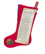 Christmas Stocking Santa Reindeer Twas the Night Before Handmade  - £19.24 GBP