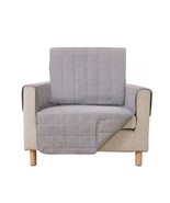 Gorilla Grip Slip Resistant Chair Slipcover Suede-like, Charcoal, New - $35.99