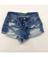 American Eagle Outfitters Women’s  Hi Rise Festival Size 4 Cotton Shorts - $6.34
