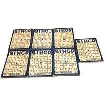 Vintage Bingo GAME Card Lot 70 Assorted Cards Scrapbooking Collage Art 7x5 - £42.98 GBP