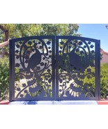 Contemporary Dual Entry Peacock Metal Gate Ornamental Iron Garden Entry - $46,020.49 MXN
