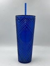 Starbucks  New 2022 Christmas Holiday Blue Jeweled 24 oz Tumbler - £39.61 GBP