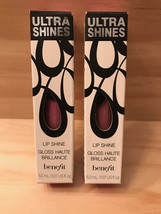2 Benefit Ultra Shines Lip Gloss Haute Brilliance Wild Child New in Box! - $11.69