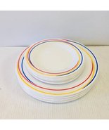 Arcopal Fireworks Pattern Dinner Plates-Salad Plates 10 1/2&quot;-7 1/2&quot; - $40.00