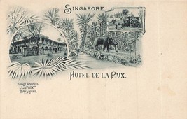 Singapore~Hotel De La PAIX~1900s Multi Image Postcard - £37.37 GBP