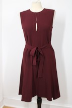 Theory 4 Maroon Red Desza Admiral Crepe Belted Tank Dress - £45.55 GBP