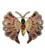 Beautiful Colorful Fashion Rhinestone Jewlery Butterfly Brooch Pin - $15.19