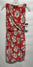 Chaps by Ralph Lauren Coral Pink Floral Sheath Dress Petite NEW SZ PS - £37.41 GBP
