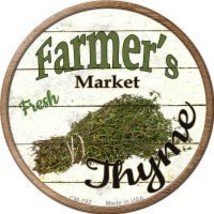 Farmers Market Thyme Novelty Metal Mini Circle Magnet - $17.72 CAD