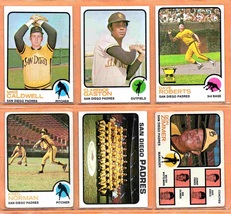 1973 Topps San Diego Padres Team Lot Team Set 21 Don Zimmer Mike Caldwell RC ! - £15.94 GBP
