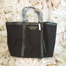 VICTORIA&#39;S SECRET  Black Tote Bag Shopper - $24.95