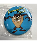 Vintage 1995 Looney Tunes Tasmanian Devil Safety Pin Back Button NEW SEA... - $7.99